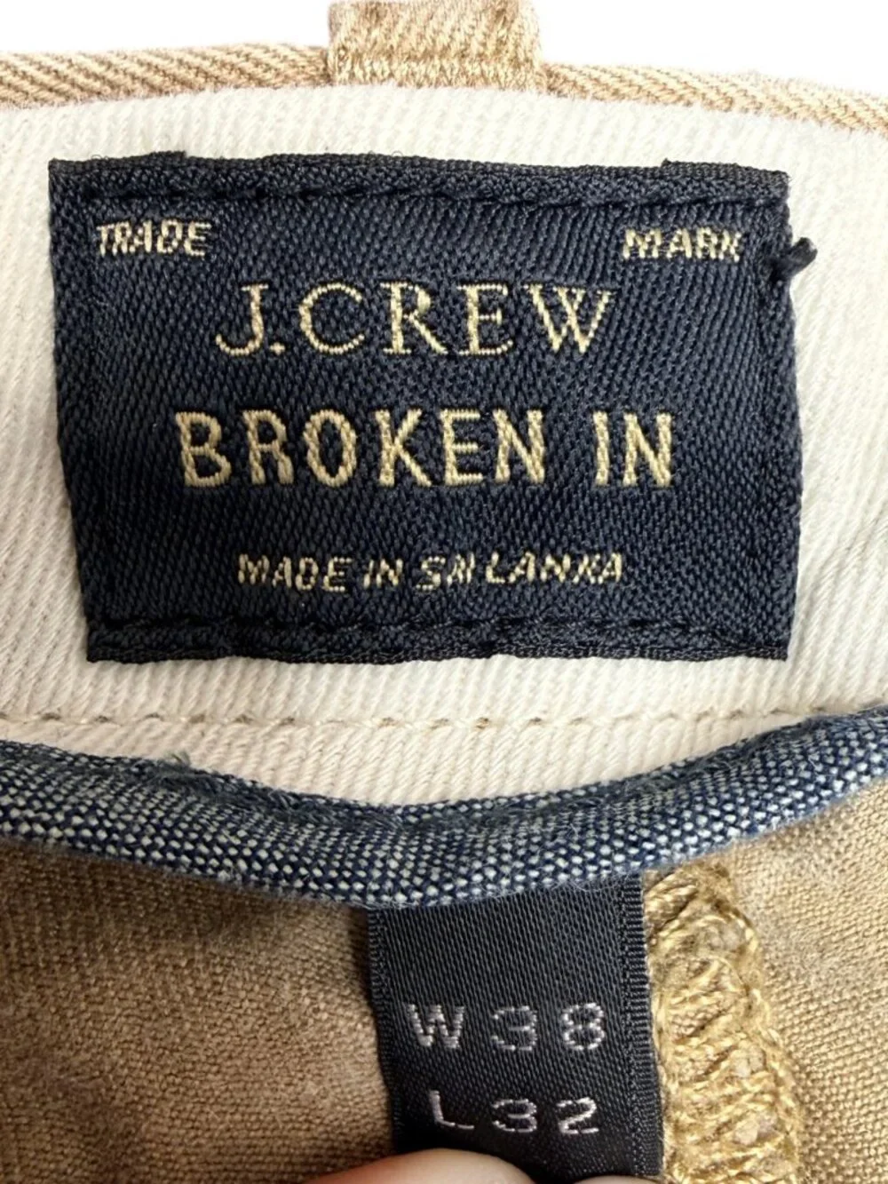 J. CREW Men's EUC 770™ Straight-Fit Broken-in Chino Khaki Pants | Size W38 x L32